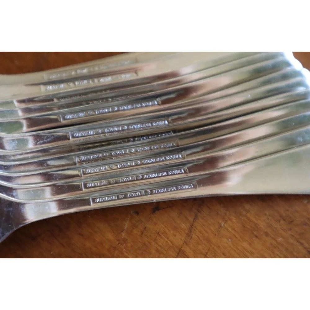 Lot of 12x Towle ASHLEY Stainless Supreme Korea Cocktail Seafood Fork Flatware